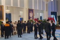 Suasana jelang pengucapan sumpah/janji