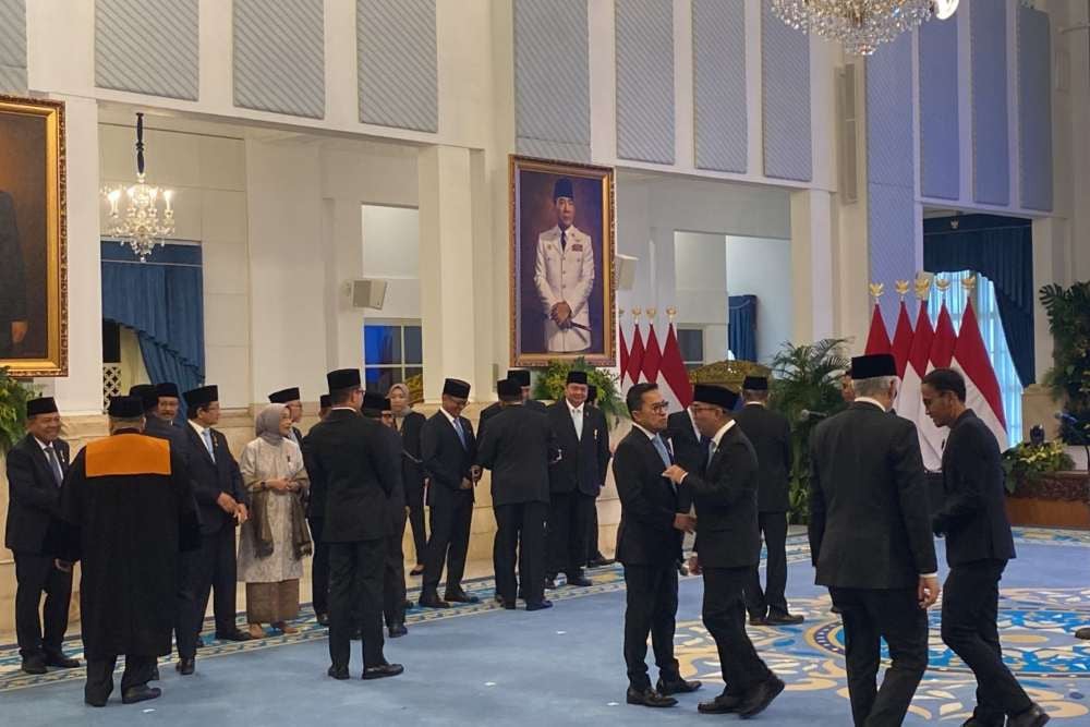 Suasana jelang pengucapan sumpah/janji